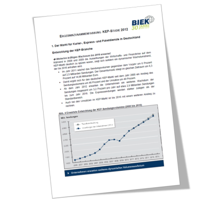 Ergebniszusammenfassung der KEP-Studie 2012